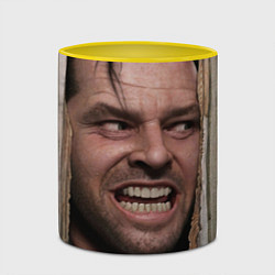 Кружка 3D The shining - heres johnny, цвет: 3D-белый + желтый — фото 2