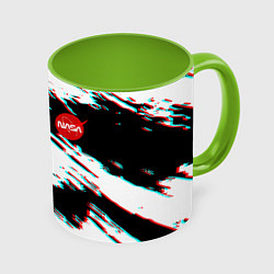 Кружка цветная Nasa glitch color