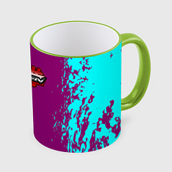 Кружка цветная Tekken краски неон