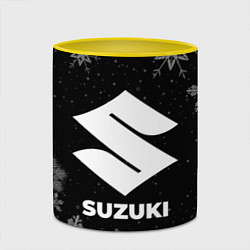 Кружка 3D Снежный Suzuki, цвет: 3D-белый + желтый — фото 2