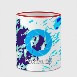 Кружка 3D Portal краски синие, цвет: 3D-красный кант — фото 2
