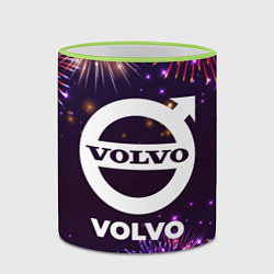 Кружка 3D Праздничный Volvo, цвет: 3D-светло-зеленый кант — фото 2