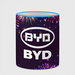 Кружка 3D Праздничный BYD, цвет: 3D-небесно-голубой кант — фото 2