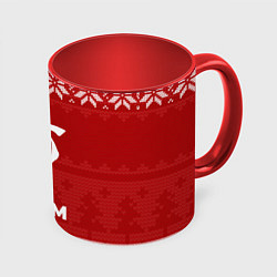 Кружка цветная Новогодний Doom