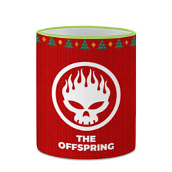 Кружка 3D The Offspring new year, цвет: 3D-светло-зеленый кант — фото 2