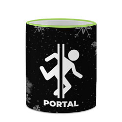 Кружка 3D Снежный Portal, цвет: 3D-светло-зеленый кант — фото 2