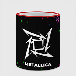 Кружка 3D Metallica конфети, цвет: 3D-красный кант — фото 2