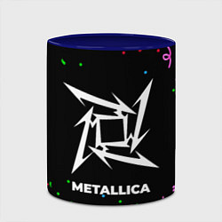 Кружка 3D Metallica конфети, цвет: 3D-белый + синий — фото 2