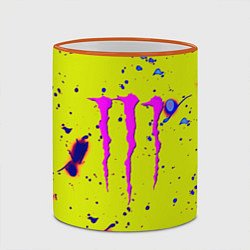 Кружка 3D Monster energy краски, цвет: 3D-оранжевый кант — фото 2