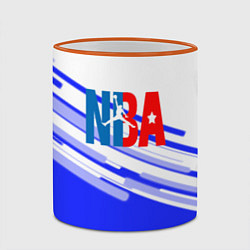 Кружка 3D NBA geometry steel, цвет: 3D-оранжевый кант — фото 2