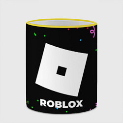 Кружка 3D Roblox конфети, цвет: 3D-желтый кант — фото 2