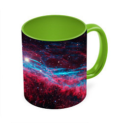 Кружка 3D Uy scuti star - neon space, цвет: 3D-белый + светло-зеленый