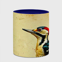 Кружка 3D Большой дятел, цвет: 3D-белый + синий — фото 2