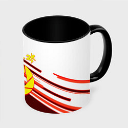 Кружка 3D Portal geometry game, цвет: 3D-белый + черный