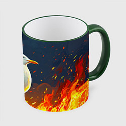Кружка цветная Чайка в огне