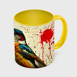 Кружка 3D Кукушка, цвет: 3D-белый + желтый
