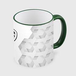 Кружка цветная Leeds United white poly