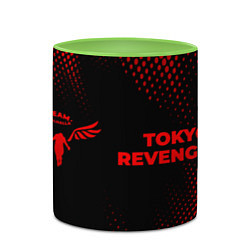 Кружка 3D Tokyo Revengers - red gradient по-горизонтали, цвет: 3D-белый + светло-зеленый — фото 2