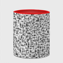 Кружка 3D Сияние геометрии, цвет: 3D-белый + красный — фото 2