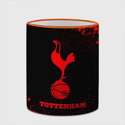 Кружка 3D Tottenham - red gradient, цвет: 3D-оранжевый кант — фото 2