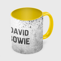 Кружка 3D David Bowie - white gradient по-горизонтали, цвет: 3D-белый + желтый