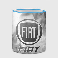 Кружка 3D Fiat - white gradient, цвет: 3D-небесно-голубой кант — фото 2