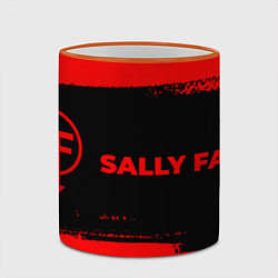 Кружка 3D Sally Face - red gradient по-горизонтали, цвет: 3D-оранжевый кант — фото 2