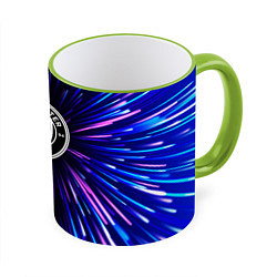 Кружка 3D Manchester City neon energy, цвет: 3D-светло-зеленый кант