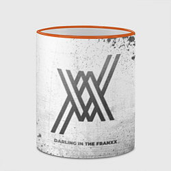 Кружка 3D Darling in the FranXX - white gradient, цвет: 3D-оранжевый кант — фото 2