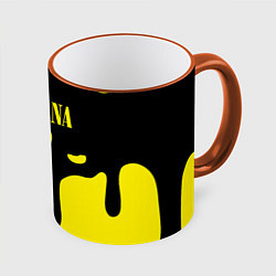 Кружка 3D Нирвана потёки, цвет: 3D-оранжевый кант