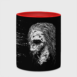 Кружка 3D Слипкнот кори, цвет: 3D-белый + красный — фото 2