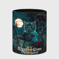Кружка 3D Kingdom Come Deliverance 2 котенок рыцарь, цвет: 3D-белый + черный — фото 2