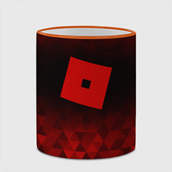 Кружка 3D Roblox red poly, цвет: 3D-оранжевый кант — фото 2