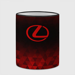 Кружка 3D Lexus red poly, цвет: 3D-черный кант — фото 2