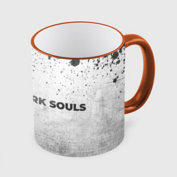 Кружка 3D Dark Souls - white gradient по-горизонтали, цвет: 3D-оранжевый кант