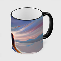 Кружка цветная Влюбленные на рассвете