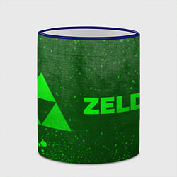 Кружка 3D Zelda - green gradient по-горизонтали, цвет: 3D-синий кант — фото 2