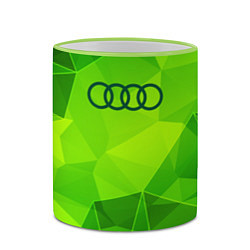 Кружка 3D Audi green poly, цвет: 3D-светло-зеленый кант — фото 2