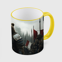 Кружка 3D Великан Руси медведь, цвет: 3D-желтый кант