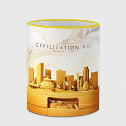 Кружка 3D Civilization VII, цвет: 3D-желтый кант — фото 2