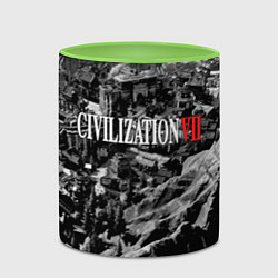 Кружка 3D Civilization VII, цвет: 3D-белый + светло-зеленый — фото 2