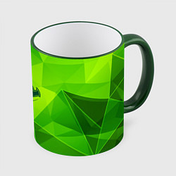 Кружка 3D Assassins Creed green poly, цвет: 3D-зеленый кант