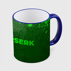 Кружка 3D Berserk - green gradient по-горизонтали, цвет: 3D-синий кант