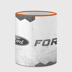 Кружка 3D Ford - white gradient по-горизонтали, цвет: 3D-оранжевый кант — фото 2