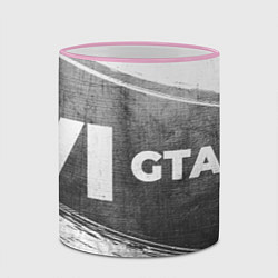 Кружка 3D GTA 6 - grey gradient по-горизонтали, цвет: 3D-розовый кант — фото 2