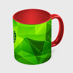 Кружка 3D Green Day green poly, цвет: 3D-белый + красный
