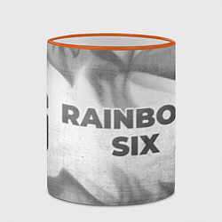 Кружка 3D Rainbow Six - white gradient по-горизонтали, цвет: 3D-оранжевый кант — фото 2