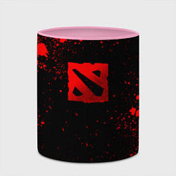 Кружка 3D Красные брызги - Dota 2, цвет: 3D-белый + розовый — фото 2