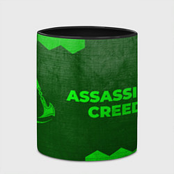 Кружка 3D Assassins Creed - green gradient по-горизонтали, цвет: 3D-белый + черный — фото 2