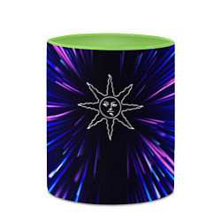 Кружка 3D Dark Souls neon energy, цвет: 3D-белый + светло-зеленый — фото 2